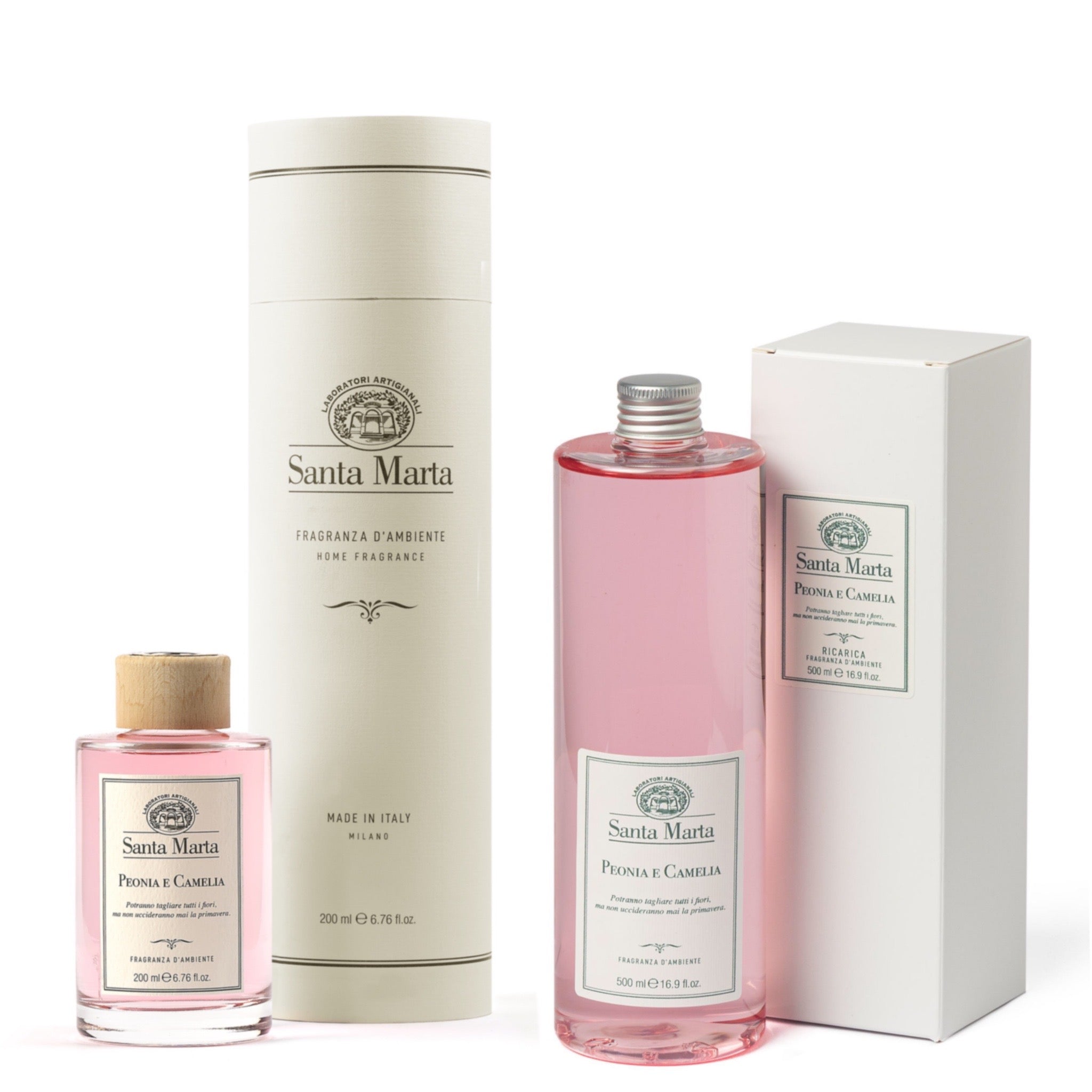 Diffusore e Ricarica Peonia e Camelia, entrambi 200ml